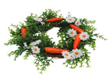 Carrot Plant Wreath Spring Summer Green Leaf Flower Artificial Wreath for Holiday Wall Decoration V1294-YM0901-3115250001411