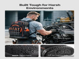 Tool Backpack, 65 Pockets, Heavy-duty Tools Storage Organizer Work Bags with Laptop Compartment & V952-GJBB1416INCH5R4Z0001V0