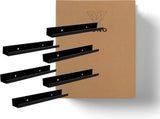 6-Pack Black Acrylic Vinyl Record Wall Shelves, Floating LP Display Racks V1188-MS-731-043