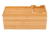 Wooden Sofa Arm Tray with Detachable Cup Holder Non Slip Foldable Couch Armrest Table for Drinks V1294-YM0901-3116250017811