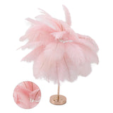 Decorative Table Lamp 30PCS Feathers USB Rechargeable Light Touch Control Desk Light Built in V1294-YM0901-3119230088512