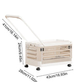 Storage Bins with Wheels, Foldable Rolling Storage Cart for Home Organization, Toy Storage V1192-AZ-W-30087