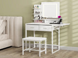 Levede Dressing Table LED Makeup Mirror Stool Set Vanity Desk Fold-up Panel VM1032-WH-AU