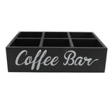 Coffee Station Organizer with Divider Wooden Coffee Bar Accessories Storage Box Tea Bags Coffee Pods V1294-YM0901-3118240275211