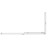 150mm Adjustable Single Door Corner Sliding Glass Shower Screen in Chrome V63-846571
