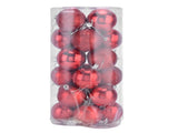 24Pcs Christmas Tree Ball 6cm Glittering Decoration Ornament for Home Party OfficeRed V1294-YM0523-3117210198812
