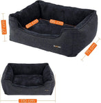 FEANDREA 110cm Dog Sofa Bed with Removable Washable Cover Dark Grey V227-3309641001162