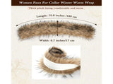Faux Fur Shawl for Women Long Fluffy Collar Scarf Wrap Winter Warm Shrug for Wedding Bridal V1192-AZ-W-17318