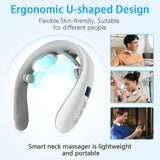 Wireless Neck Massager with Heat & 10 Modes Electric Pulse Pain Relief for Australian Office V1107-WIRELESS NECK MASSAGER WITH HEAT