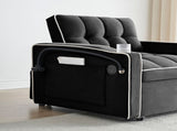 Single-seater sofa bed, equipped with USB ports and a phone holder - Beige V1316-W2564P462078