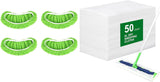 50 Count Disposable Dry Sweeping Cloths 4 Pack Reusable Microfiber Mop Pads for Swiffer Sweeper V1258-DP02-F-253
