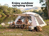 Weisshorn Camping Tent Family Shelter 210D Oxford Fabric Awning 210cm Khaki XFEL-TENT-CANOPY-BE