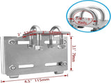 Stainless Steel Horizontal Stanchion Rail Mount Anchor Bracket, Fluke Bracket Rugged Durable High V1259-DP01-A-1314