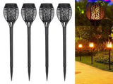 4PCS Solar Power Torch Shaped Flickering Flame Light Outdoor Garden Waterproof Yard Lamp V1294-YM0901-3119200044511