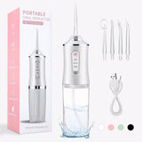 Wireless electric water toothbrush set, equipped with 4 nozzle heads - 360&deg rotatable nozzles, USB V1105-YAQJY-001