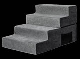Pawz 4 Steps Pet Stairs Dog Ramp High Density Foam Grey PT1290-4