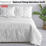 Bianca 250GSM Natural Sleep Bamboo Summer Quilt Queen V442-BCA-QUILT-250GSMBAMBOO-WHITE-QS