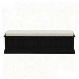 Artiss Storage Ottoman Blanket Box 140cm Fluted Black FUR-S-OTM-RTA-03-PB-BK