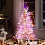 Jingle Jollys 1.8M LED Christmas Tree 8 Modes Adjustable Multi Color Light Snowy XM-TR-SPARSE-6FT-WH-MC