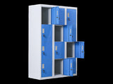 12-Door Locker for Office Gym Shed School Home Storage - Standard Lock with Keys V63-838971