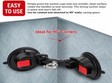 Heavy-Duty Suction Cup Anchor for Large Dogs 360&deg Rotating Metal Ring, Dual 120mm Strong Suction V1341-ZY-S48SWVWA-DUALSUCTION-CUP