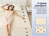 Giselle Bedding Natural Latex Mattress Topper, 7-Zone Pressure Relief Bed Pad for Back Pain, Ice TOPPER-LT-Q-5-CO