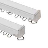 1.5m Double Curtain Tracks Aluminium Rail & Brackets For Both Curtain and Sheer with ceiling and V63-849681