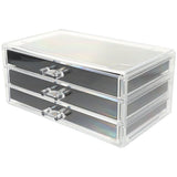 Black Acrylic Multi Layer Jewelry Storage Box for Home with Lint Material and Elegant Design V1366-AZ2-W-13857