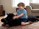 47 Inches Giant Horse Stuffed Animal Weighted Oversized Black Plush Toys Soft Hugging Pillow Bedroom V1259-DP01-A-689