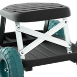 Gardeon Garden Cart Rolling Stool with Wheels Gardening Helper Seat Farm Yard GCT-SEAT-200KG-BK