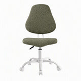 Artiss Armless Office Chair Ergonomic Soft Fleece Height Adjustable Vanity Desk Chair Green OCHAIR-M-2521-GG