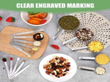 Measuring Cups and Spoons Set of 16,5 Stainless Steel Nesting Measuring Cups 5 Spoons,1 Leveler V1369-AZ3-W-22166