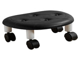 Round Low Rolling Stools Fuax Leather Universal Wheel Small Roller Swivel Stool High Weight Capacity V1294-YM0706-3116230016311