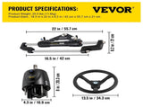 Hydraulic Boat Steering Kit, 300HP Steering Kit Helm Pump, Cylinder, Wheel, 24 Feet Hose V952-YYDJHK6400A-3TJ24V0