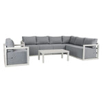 Alfresco 7-Seat Garden Lounge Set – White V264-OTF-543A-WHE-8PC