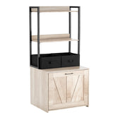 VEVOR Cat Litter Box Enclosure Litter Box Furniture Hidden 2 Shelves & 2 Baskets V952-XHSCBBSNJSMSD53UMV0