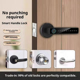 Smart Lock Fingerprint Door Lock,Lock Smart Lock Keyless Entry Door Lock Reader,Home Bedroom V1192-AZ-W-2633