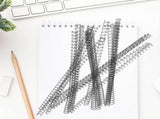 100Pcs Black Loose Leaf Binder Binding Wire for School and Office Use, Back to School Supplies V1192-AZ-W-30632