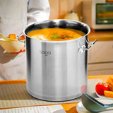 SOGA Stock Pot 21L 50L Top Grade Thick Stainless Steel Stockpot 18/10 SOGASTOCKPOT30CM40CM