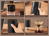 Portable Electric Conical Burr Coffee Grinder , Rechargeable Small Coffee Bean Mill with Grind V1192-AZ-W-15231