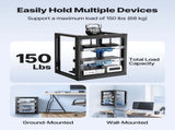 12U Wall Mount Server Rack, 68.04 kg Max Load Capacity, Open Frame Network Rack with 180 Degrees V952-BGSJJ12U18YC9I110001V0
