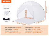 Spray Paint Shelter, 60 x 60 x 70 in Pop-Up Portable Spray Paint Tent with Built-In Floor, Exhaust V952-BXSPQ606070INA0UEV0