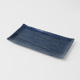 Sushi Plate 24cm Blue Contour Glaze V637-C0363