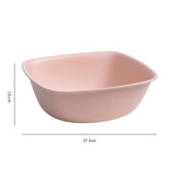 Household Plastic Wash Basin Dormitory Cute Square Laundry Basin Washbasin for Dishing Small Pink V1294-YM0716-3117220100812