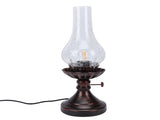 Vintage Table Lamp with Crackled Glass Shade 40W E27 E26 Rustic Small Antique Desk Lamp Bedside V1294-YM0901-3119260008011