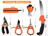 6Pcs Pruning Shears Set with Bypass Pruning Shears, Garden Scissors, Pruning V1107-119-09949