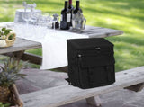 Portable Insulated Cooler Backpack in Black, Leakproof Design for Camping, Picnic, Beach and Outdoor V1370-AZ4-15314
