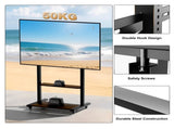 Adjustable Rolling TV Stand for 40 to 100 Inch Screens with Shelves V767-U-Z1813-86