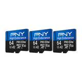 PNY 64GB MicroSD Card 3Pack DS-PNYSDU64GX3V32100PHE