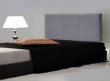 Linen Fabric Single Bed Headboard Bedhead - Grey V63-800817